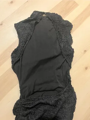 Babyboo NWT Women Large Black Crinkle Textured Open Back Thigh Split Midi Dress thumbnail 16