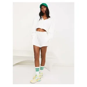 For Love & Lemons Cream Sweat Shorts Size Medium Embroidery Comfort Loungewear thumbnail 13