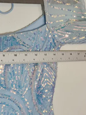 Velvi Light Blue Sequin Cocktail Dress Size Small Homecoming Dress thumbnail 7