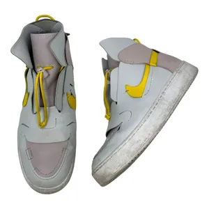 Nike Vandalised Grey Yellow Pink Slip On High Top Sneakers Size 8.5 thumbnail 9