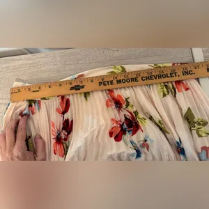 Jill Jill Stuart Floral-Print Pleated Maxi Skirt A Line Boho Cottagecore NWT 14 thumbnail 7