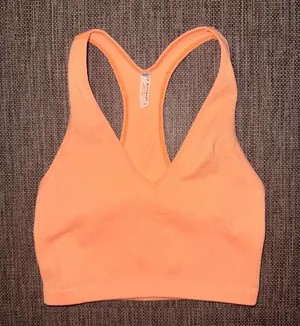 Free People Seamless Orange Sports Bra thumbnail 1