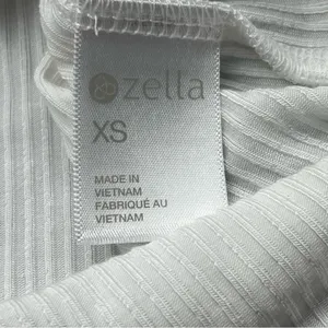 Zella White‎ Ribbed Tank Top Womens Size XS Extra Small Athletic Layer NEW *FLAW thumbnail 3
