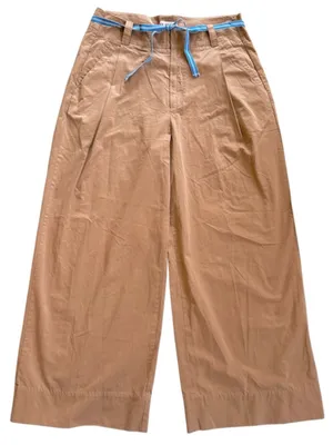 NWT Free People Wide Leg Buckle Back Pants Tobacco Brown Size 12 Retail $148.00 thumbnail 8