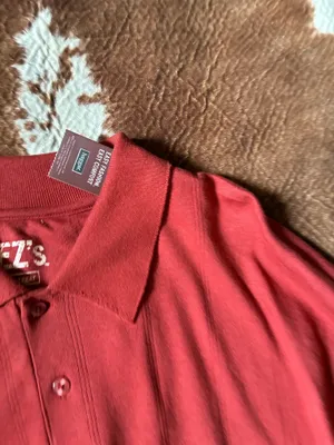 Red EZ'S Haggar new with tags deadstock pullover shirt size XL thumbnail 3