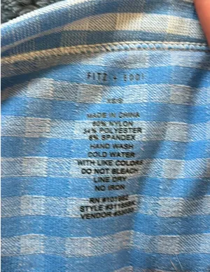 Fitz + Eddi Blue Gingham Buckle Tank Top thumbnail 4