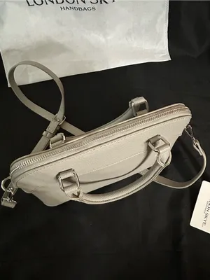 London Skye Women’s Light Grey Satchel Handbag Purse NWT thumbnail 10
