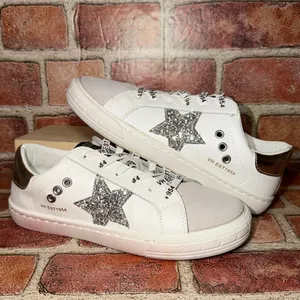 Pre-Owned Vintage Havana Grande Sneaker White Silver Star Size 6 Women Trendy thumbnail 1