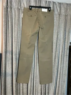 NWT Gap Khaki GapStretch Straight Dress Pants Classic Flat Front Trousers Size 8 thumbnail 8