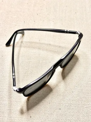 Persol PO3225S 95/31 Black Rectangle Sunglasses Handmade in Italy thumbnail 8