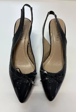 Ellen‎ Tracy - Bindy- Dark Blue Classic Kitten-heel Pump - Size 8. thumbnail 1