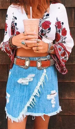 Lf jean Skirt thumbnail 1
