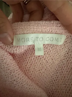 MORE TO COME Pink Halter Knit Mini Dress Open Back Keyhole Bodycon Size M thumbnail 3