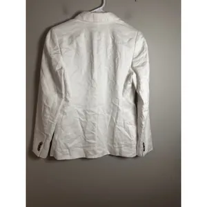 J.Crew Parke Blazer‎ White Stretch Linen Blend Classic Fit Jacket H9710 Size 2 thumbnail 4