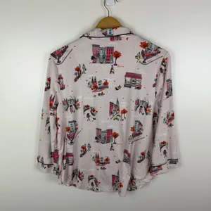 Kate‎ Spade New York Cityscape Pajama Top Small Button Down Lounge Comfy Sleep thumbnail 4