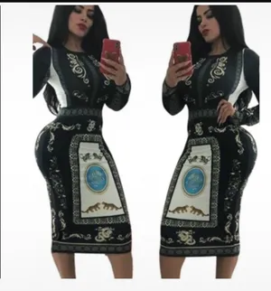 Size medium printed bodycon dress Black thumbnail 2
