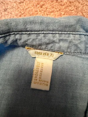 Forever 21 Chambray Button-Up Shirt thumbnail 2