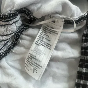 Abercrombie & Fitch Y2K Smocked B&W Gingham Square Neck Peplum Top Puff Sleeves thumbnail 5