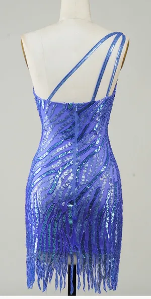 Purple short dress Size 2 thumbnail 4