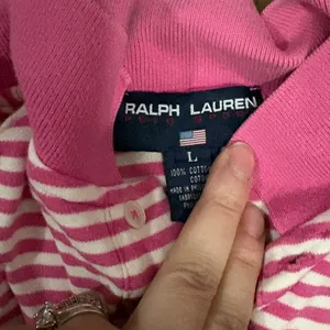 Ralph Lauren Vintage Pink Striped Polo Shirt thumbnail 5