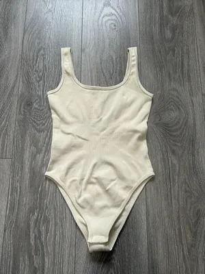Seamless Ribbed Square Neck Bodysuit thumbnail 1