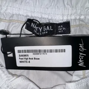 Nasty Gal Pearl Button Down High Neck Blouse thumbnail 5