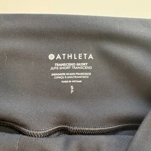Athleta Transcend Skort Women Small Black Ruched Draped Athletic Skirt thumbnail 4