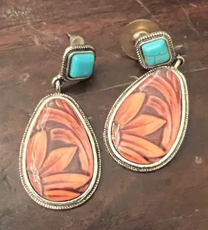 Boho Southwest Floral Drop Earrings thumbnail 1