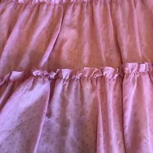 Simonton Says by George Simonton pink dot tiered skirt fully lined size 1X thumbnail 5