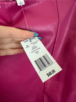 Le Lis Hot Pink Faux Leather Mini Skirt Size Large Women's NWT thumbnail 3