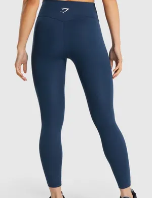Gymshark navy blue training legging thumbnail 1