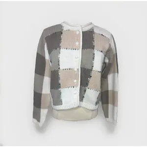 Vintage Ellen Tracy Heavy Knit Scarf Sweater Coat Cardigan Small Petite thumbnail 2