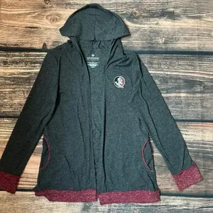 Colosseum Women's Large Gray Florida State‎ FSU Seminoles Hooded Coatigan thumbnail 1