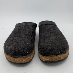 Haflinger Grizzly Wool Clogs Charcoal Gray Felt Slip On Shoes EU 39 Womens 8-8.5 thumbnail 3