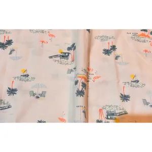 Rae Dunn Pajama Set Large Flamingo Beach Print Cami Shorts‎ Scallop Trim Lounge thumbnail 3