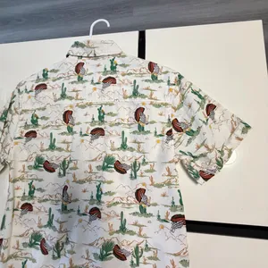 Fresh Vibes S Cotton Spooky Summer Desert Taco Skeleton Button Up Shirt 🌮💀 thumbnail 10