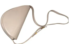 Zara Cream Asymmetric Crossbody Bag Sculptural Minimalist Half Moon Purse EUC thumbnail 1