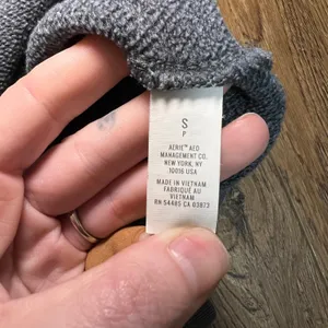 Aerie Charcoal Grey Pullover Hoodie‎ Womens S Oversized Faded Relaxed Sweatshirt thumbnail 7