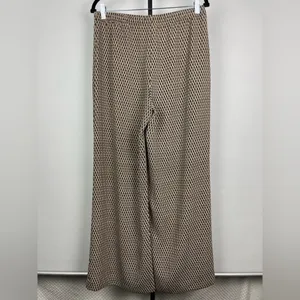 Chico’s Brown Black Diamond‎ Print Wide Leg Flowy Elastic Waist Pull On Pants thumbnail 4