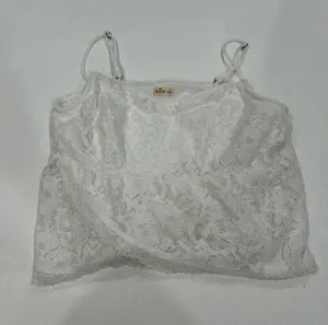 Hollister White Lace Cami Tank Top XS Floral Sheer Layering thumbnail 1