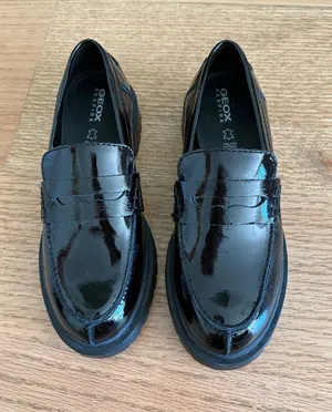 Geox Black Patent Leather Loafers thumbnail 1