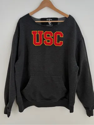 USC Trojans Off the Shoulder Sweatshirt thumbnail 1