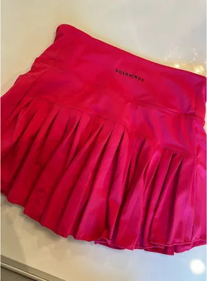 Gold hinge skort hot pink XS pleated tennis skirt  thumbnail 4