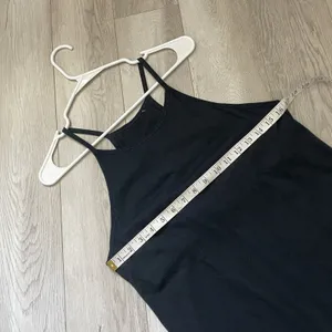 Frame Cami Dress organic pima sleeveless slit tank maxi womens Black (large) thumbnail 4