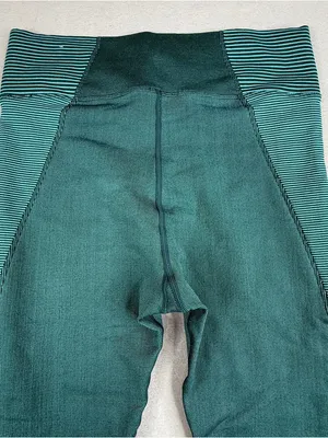 OFFLINE By Aerie Leggings Womens XLT Teal Ribbed High Rise Activewear NWT thumbnail 4