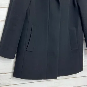 J.Crew Mercantile Black Wool Blend Zip Front Coat Women’s Size 6 thumbnail 10