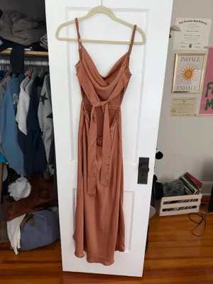 Hello Molly Dress Midi Rust Stand On My Own thumbnail 5