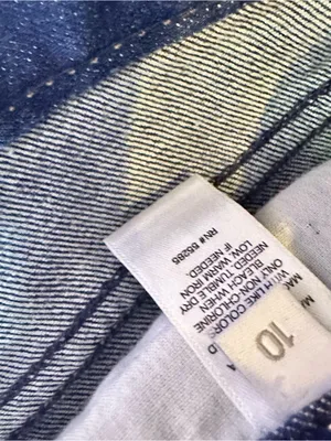 Express Distressed Blue Denim Jean Shorts thumbnail 4