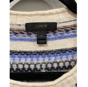 Fair Isle Nordic Blue Black Wool Sweater thumbnail 2