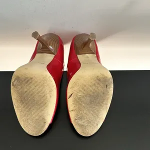 XAppeal Red Peep Toe Heels Sz 6.5‎ thumbnail 6